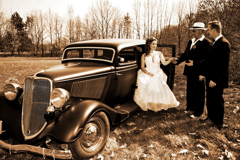 Hochzeitsauto Oldtimer Ford Model F40 eight